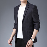 2021新款小西服男休闲型男单西外套格子商务小西装KCN2057-1-P175，男装西服，电商B212（原钱塘6029）