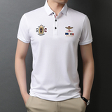 爸爸夏装短袖t恤休闲纯色男士POLO衫夏季中年上衣QLM88157-P75，男装T恤，电商B212（原钱塘6029）
