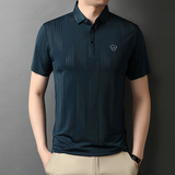 男士翻领短袖POLO衫男夏季休闲简约纯色刺绣潮流T恤QLM88128-P75，男装T恤，电商B212（原钱塘6029）