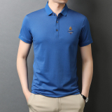 短袖T恤新款夏季青年时尚男纯色宽松翻领POLO衫男装QLM88155-P70，男装T恤，电商B212（原钱塘6029）