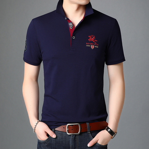 时尚休闲短袖T恤男棉质POLO衫夏季男士潮流绣标半袖体恤D8203-P65图片