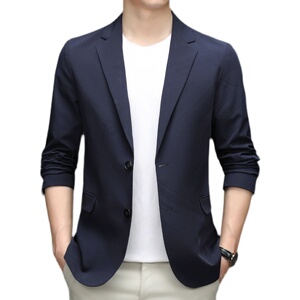 秋季新款2021中青年男士西装纯色商务休闲小西服外套AJY2202-P185图片