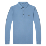 秋装男士长袖新款T恤翻领潮流POLO衫印花上衣服男QLM55165-P80，男装T恤，电商B212（原钱塘6029）