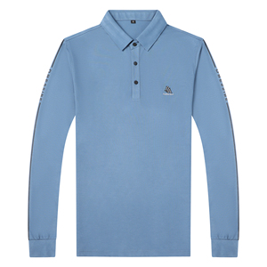 秋装男士长袖新款T恤翻领潮流POLO衫印花上衣服男QLM55165-P80图片