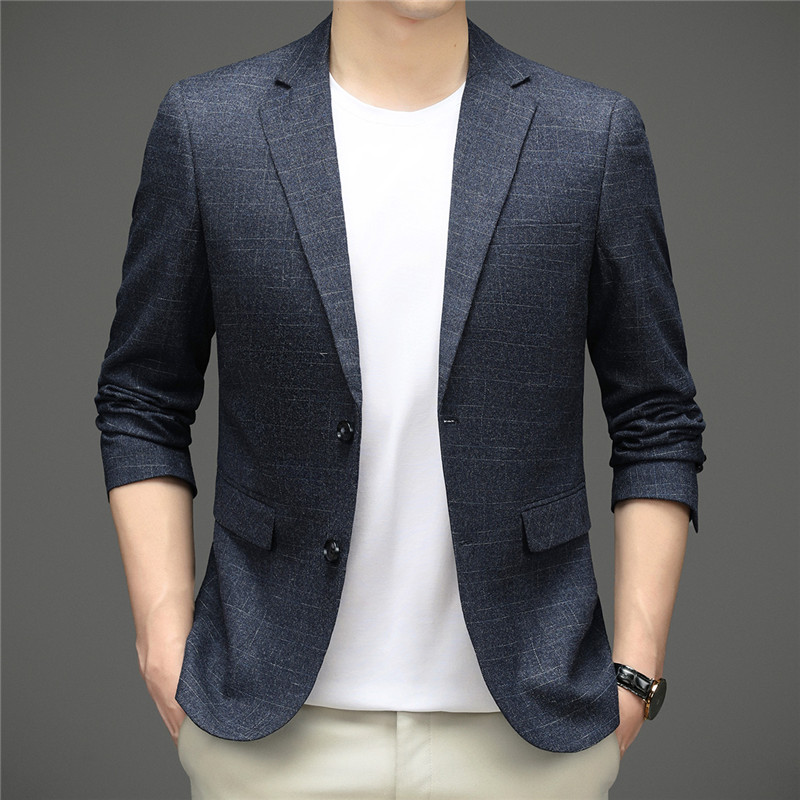 男士2021初秋纯色便服西装男西服外套修身商务休闲男YT9823-P170图片