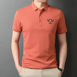 2021新款男士短袖纯棉polo衫商务翻领短袖刺绣T恤QLM88185-P70，男装T恤，电商B212（原钱塘6029）