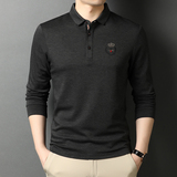 纯色长袖T恤男翻领春秋男士休闲潮流打底POLO衫上衣服D8811-P85，男装T恤，电商B212（原钱塘6029）