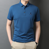 男士翻领刺绣短袖t恤秋季商务休闲潮流新款POLO衫QLM88188-P65，男装T恤，电商B212（原钱塘6029）