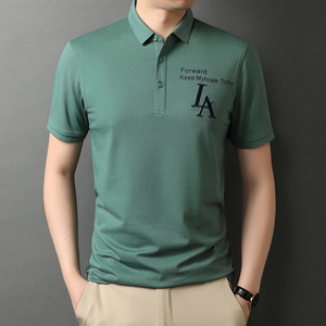 短袖T恤男纯色POLO衫夏季新款男士休闲潮流半袖体恤衫D821-P60图片