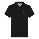 秋季新款中青年商务休闲翻领男士短袖t恤刺绣装饰QLM88187-P70，男装T恤，电商B212（原钱塘6029）