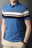 中青年爸爸夏装短袖纹t恤纯棉商务休闲男士衣服夏季QLM88105-P75，男装T恤，电商B212（原钱塘6029）