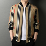 新款男士薄款夹克上衣秋装外套韩版潮流防晒棒球服QLM55293-P160，男装夹克，电商B212（原钱塘6029）