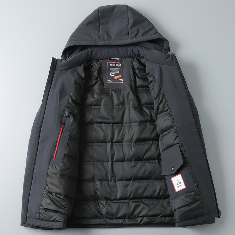 精品羽绒服男连帽冬季中年男士90白鹅绒爸爸冬装外套S2052-P380,男装羽绒服,电商B212（原钱塘6029）
