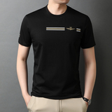 短袖T恤男宽松圆领2021秋季新款衣服男士半袖体恤QLM88204-P70，男装T恤，电商B212（原钱塘6029）