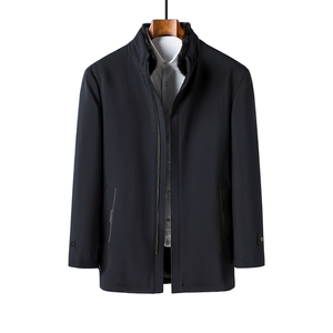 90%白鸭绒纯色商务休闲中长款羽绒服男加厚羽绒大衣男H2088-P340图片