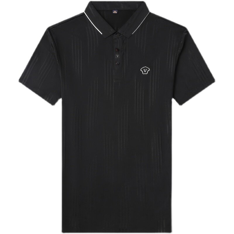 男士翻领短袖POLO衫男夏季休闲简约纯色刺绣潮流T恤QLM88128-P75,男装T恤,电商B212（原钱塘6029）