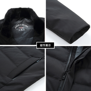 轻薄羽绒服男90白鸭绒冬季男士休闲水貂毛领冬装外套ZK28-P260图片