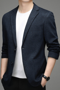 西服男装外套修身纯色休闲单件上衣潮流西服中年男ZELD3311-P160图片