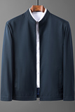 中年男士夹克外套男薄款春季新款中老年爸爸装上衣服21J8802-P135，男装夹克，电商B212（原钱塘6029）