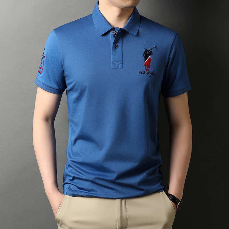 夏季男士短袖Polo衫时尚绣标翻领T恤潮流男装QLM88163-P75,男装T恤,电商B212（原钱塘6029）