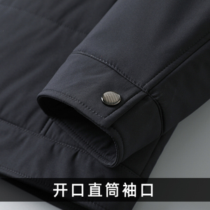 脱卸连帽棉衣男加厚保暖冬季中年男士休闲纯色棉服外套HC206图片