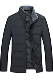 男士羽绒服脱卸毛领冬季90白鸭绒休闲立领男装冬装外套A9805-P310，男装羽绒服，电商B212（原钱塘6029）