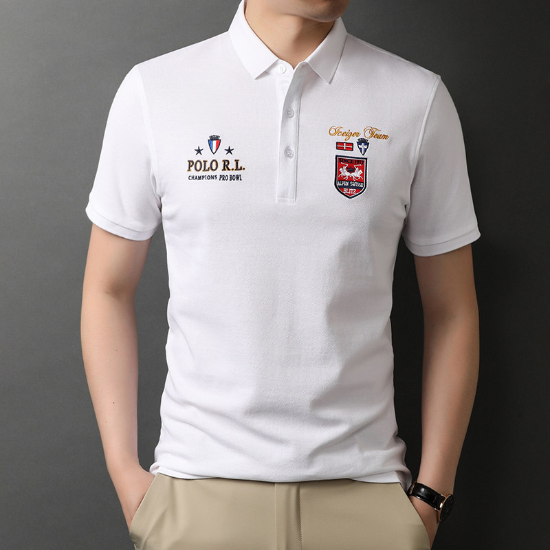 纯棉短袖T恤男POLO衫夏季男士休闲潮流半袖体恤衫上衣D883-P65,男装T恤,电商B212（原钱塘6029）