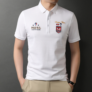 纯棉短袖T恤男POLO衫夏季男士休闲潮流半袖体恤衫上衣D883-P65图片