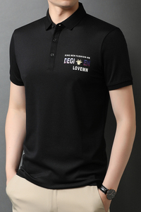 爸爸短袖t恤男夏季中年男夏装纯棉翻领POLO衫QLM88152-P70图片