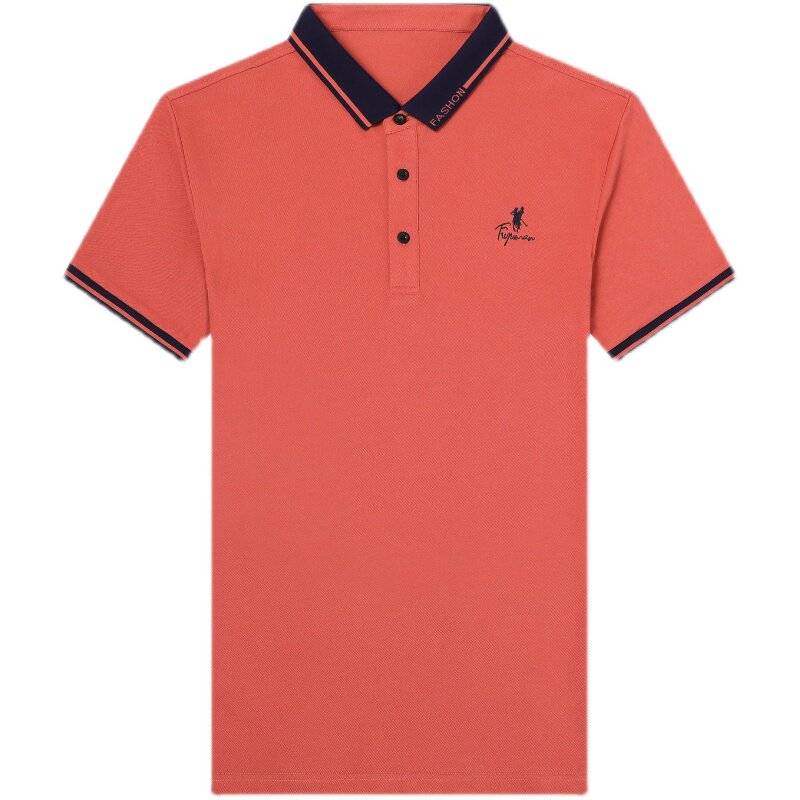 夏季翻领短袖T恤中年休闲POLO衫男韩版纯棉上衣男QLM88164-P70,男装T恤,电商B212（原钱塘6029）