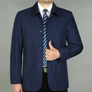 爸爸夹克外套男薄款春秋季新款男装中年男士休闲上衣服N1811-P135图片