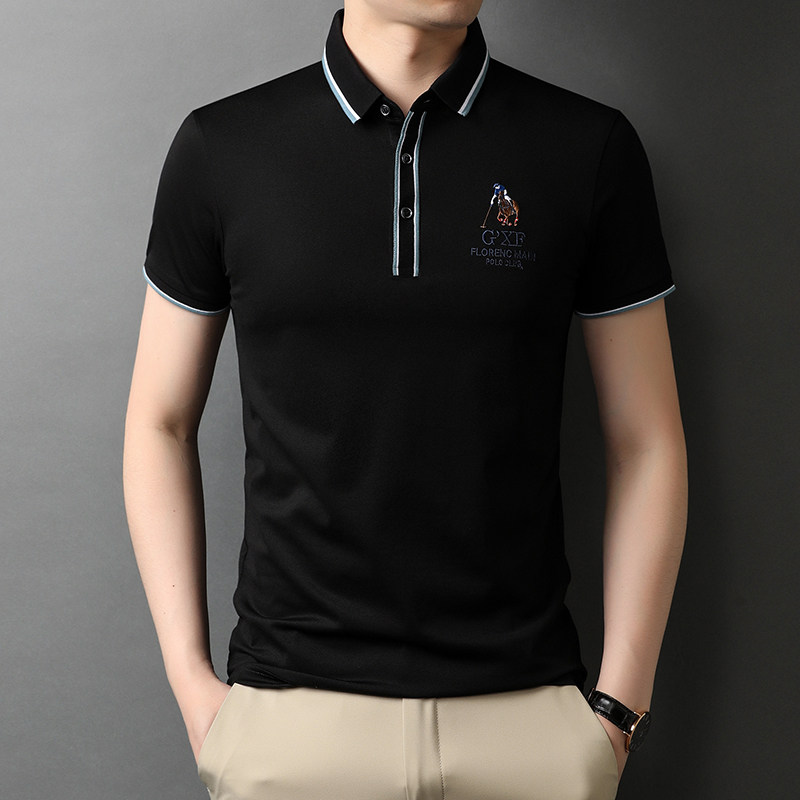 男装短袖t恤男2021夏季新款翻领透气男士休闲polo衫QLM88162-P75,男装T恤,电商B212（原钱塘6029）