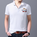 夏季纯棉短袖男士翻领T恤商务休闲刺绣POLO衫男半袖AJY2122-P55，男装T恤，电商B212（原钱塘6029）