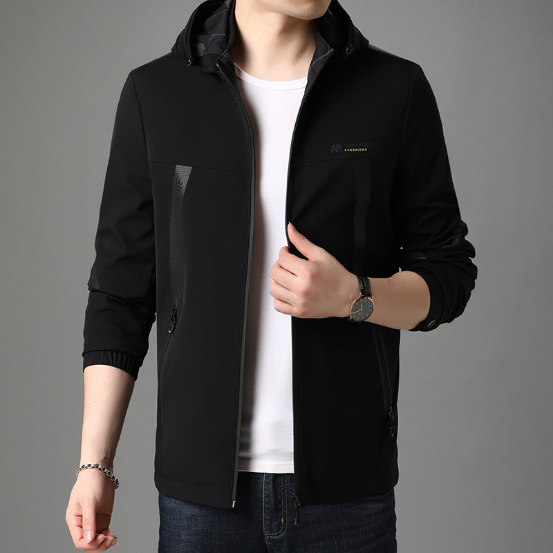 夹克男2021秋季新款棒球领夹克衫简约百搭纯色男外套LJ1507-P130,男装夹克,电商B212（原钱塘6029）