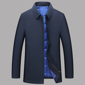 冬季男士棉衣外套翻领中年商务休闲装爸爸秋冬装棉服Z图片