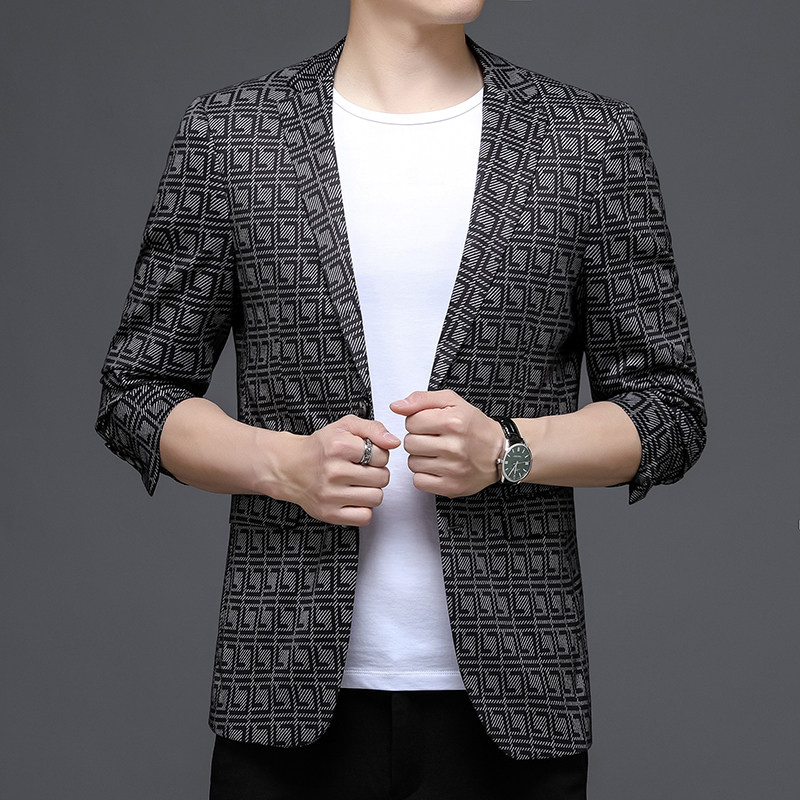 2021秋季新款男士西装外套商务休闲两粒扣西服上衣KCN2261-1,男装西服,电商B212（原钱塘6029）