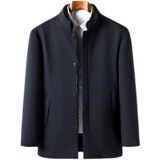 商务休闲羽绒服男中长款2021冬季新款白鸭绒保暖立领外套K25-P295，男装羽绒服，电商B212（原钱塘6029）
