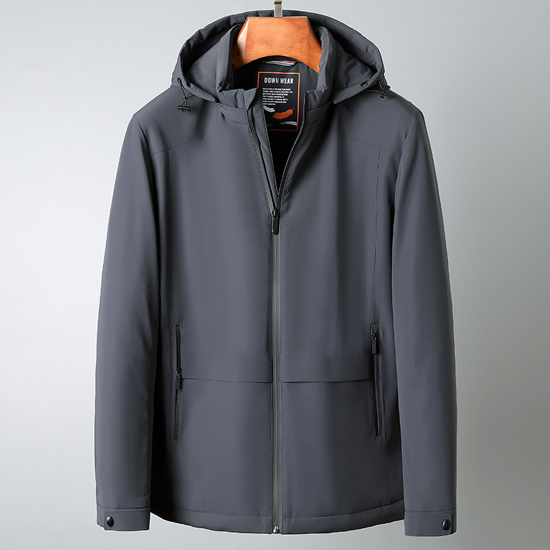 精品羽绒服男连帽冬季中年男士90白鹅绒爸爸冬装外套S2052-P380,男装羽绒服,电商B212（原钱塘6029）