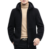 秋冬季夹克男加棉保暖外套中年男士商务休闲连帽冬装L2166-P250，男装夹克，电商B212（原钱塘6029）