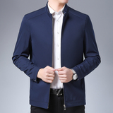 中年男士夹克外套男薄款春秋季商务休闲爸爸装上衣N82066-P135，男装夹克，电商B212（原钱塘6029）