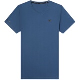 秋季新款短袖t恤男士V领潮流纯色衣服宽松体恤QLM88231-P65，男装T恤，电商B212（原钱塘6029）