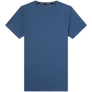 秋季新款短袖t恤男士V领潮流纯色衣服宽松体恤QLM88231-P65图片