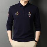 【主推】春季新款纯棉长袖t恤男士打底衫休闲潮流POLO衫D8809-P78，男装T恤，电商B212（原钱塘6029）