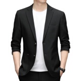 中年男装商务休闲西服纯色单西外套男上衣修身外套ZELD3305-P160，男装西服，电商B212（原钱塘6029）