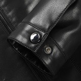 2021春季男士皮夹克外套中年休闲立领水洗皮衣爸爸春装S2025-P140，男装皮衣，电商B212（原钱塘6029）