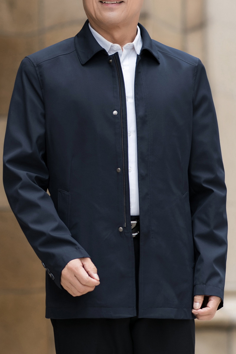 爸爸夹克外套男春秋季新款中年男士休闲中长款上衣服N19058-P135,男装夹克,电商B212（原钱塘6029）