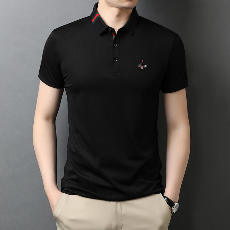 男装新款潮流POLO衫男士纯棉短袖T恤衫翻领男上衣QLM88159-P70图片