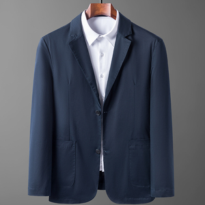 纯棉休闲西服男薄款春季新款中青年男士小西装外套21M2122-P175图片