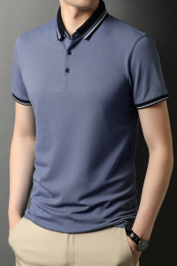 男士夏季纯棉休闲Polo衫男士T恤翻领纯棉冰丝短袖潮QLM88168-P70图片