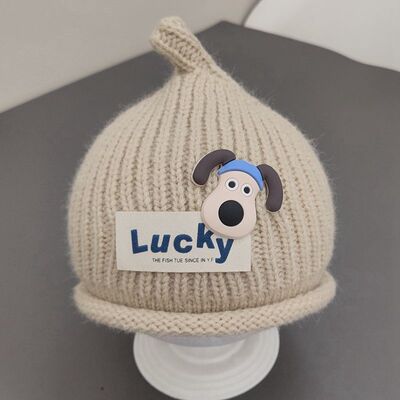 宝宝毛线帽帽超萌针织防风保暖可爱奶嘴男女秋冬季婴幼儿帽子帽冬